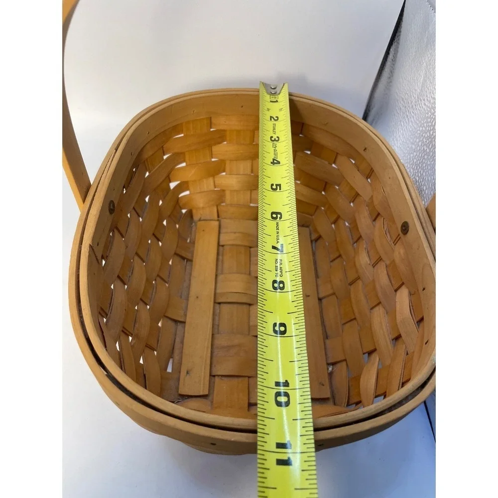 Vintage Longaberger Basket Single Handle 9x5x5 rectangle 1992